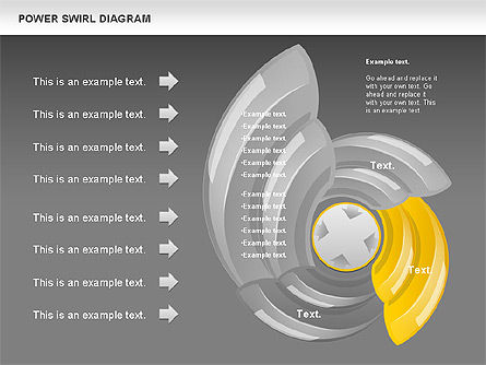 Diagram Swirl Daya, Slide 16, 00911, Model Bisnis — PoweredTemplate.com