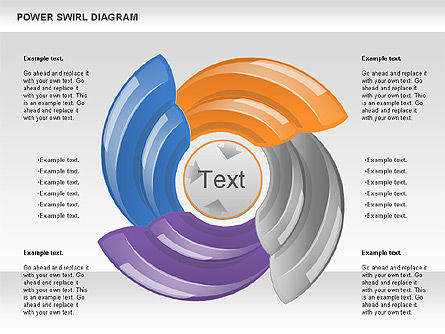 Diagram Swirl Daya, Slide 2, 00911, Model Bisnis — PoweredTemplate.com