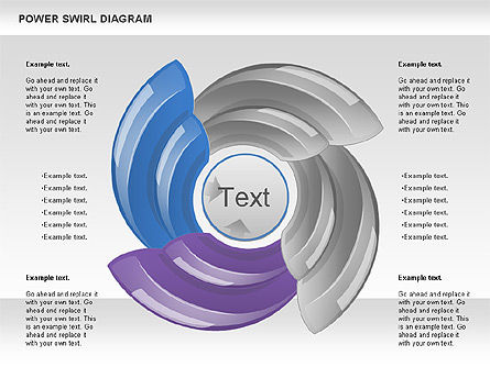 Diagramme de tourbillon de puissance, Diapositive 3, 00911, Modèles commerciaux — PoweredTemplate.com