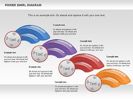 Diagram Swirl Daya, Slide 5, 00911, Model Bisnis — PoweredTemplate.com