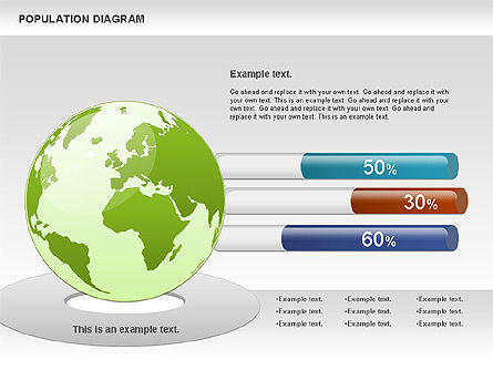 모집단 다이어그램, 슬라이드 3, 00918, 비즈니스 모델 — PoweredTemplate.com