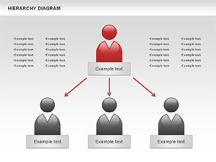 Diagramme hiérarchique, Modele PowerPoint, 00919, Modèles commerciaux — PoweredTemplate.com