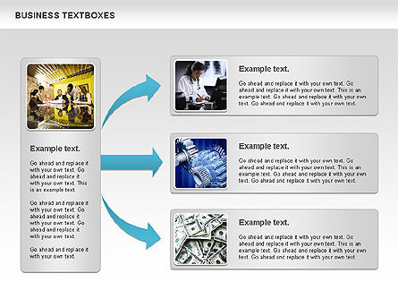 Business Text Boxes, Slide 10, 00920, Text Boxes — PoweredTemplate.com