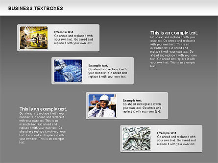 Business Text Boxes, Slide 14, 00920, Text Boxes — PoweredTemplate.com