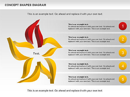 자유로운 컨셉 모양, 슬라이드 4, 00921, 모양 — PoweredTemplate.com
