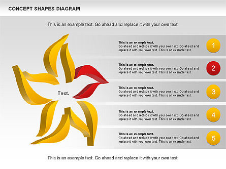 자유로운 컨셉 모양, 슬라이드 5, 00921, 모양 — PoweredTemplate.com