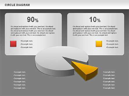 3d gráfico de pizza (dados driven), Deslizar 14, 00922, Gráficos circulares — PoweredTemplate.com