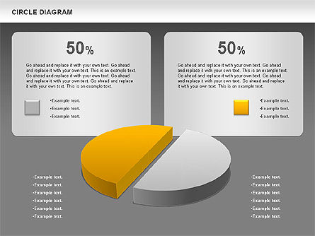 3d gráfico de pizza (dados driven), Deslizar 15, 00922, Gráficos circulares — PoweredTemplate.com