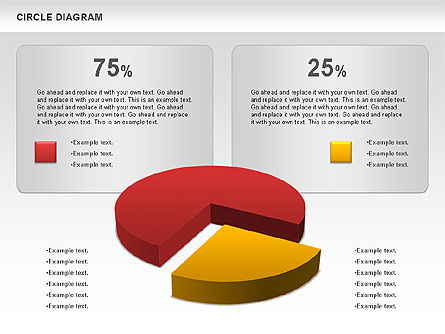 3d gráfico de pizza (dados driven), Deslizar 5, 00922, Gráficos circulares — PoweredTemplate.com