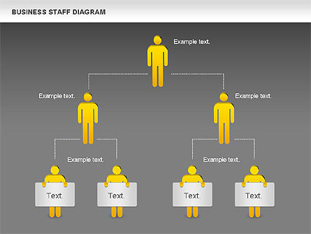 Business Staff Diagram, Slide 16, 00924, Business Models — PoweredTemplate.com