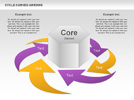Circle Curved Arrows, Slide 4, 00925, Shapes — PoweredTemplate.com