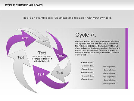 Circle Curved Arrows, Slide 7, 00925, Shapes — PoweredTemplate.com