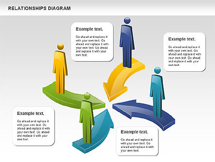 Hubungan Orang, Templat PowerPoint, 00926, Diagram Proses — PoweredTemplate.com