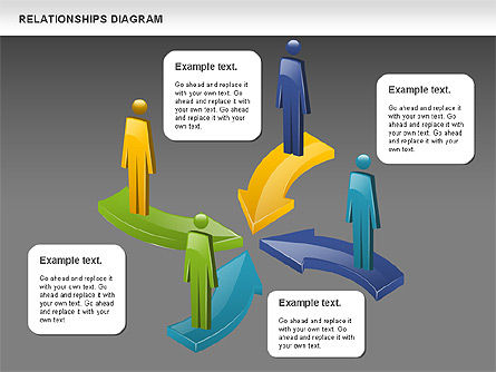 Hubungan Orang, Slide 12, 00926, Diagram Proses — PoweredTemplate.com