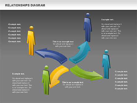 사람들 관계, 슬라이드 14, 00926, 프로세스 도표 — PoweredTemplate.com