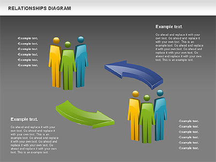 사람들 관계, 슬라이드 16, 00926, 프로세스 도표 — PoweredTemplate.com