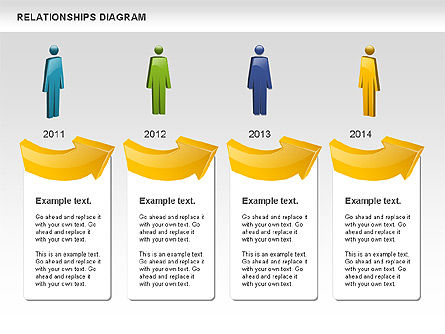 사람들 관계, 슬라이드 6, 00926, 프로세스 도표 — PoweredTemplate.com