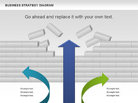 Business diagrama de estratégia, Modelo do PowerPoint, 00927, Modelos de Negócio — PoweredTemplate.com