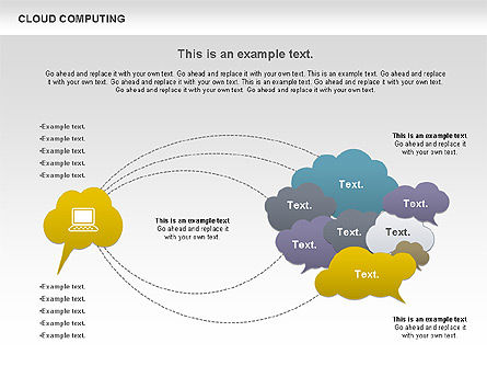 Cloud diagrama de computação, Deslizar 4, 00930, Modelos de Negócio — PoweredTemplate.com