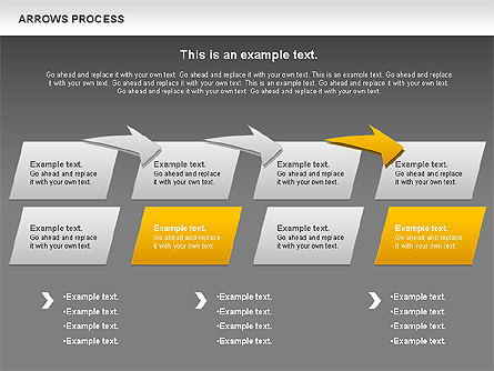 Arrows Formas del proceso, Diapositiva 14, 00931, Formas — PoweredTemplate.com