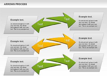 Arrows Process Shapes, Slide 4, 00931, Shapes — PoweredTemplate.com