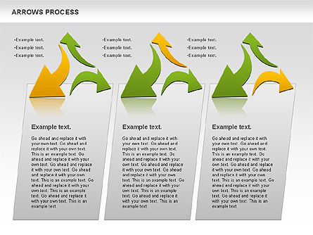 Arrows processo formas, Deslizar 9, 00931, Formas — PoweredTemplate.com