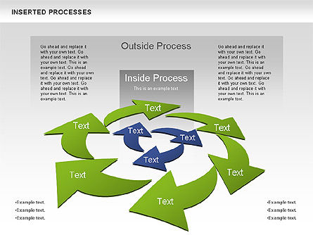 Inserted Processes Diagram, Free PowerPoint Template, 00932, Shapes — PoweredTemplate.com