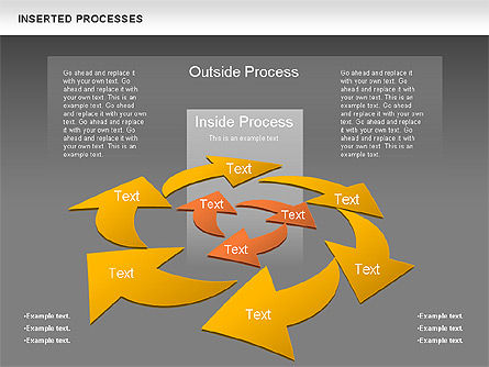Schéma de processus inséré, Diapositive 12, 00932, Formes — PoweredTemplate.com