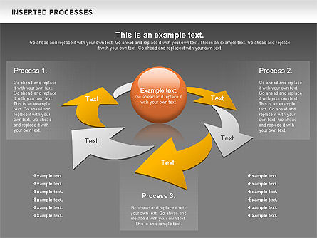 挿入されたプロセスダイアグラム, スライド 13, 00932, 図形 — PoweredTemplate.com