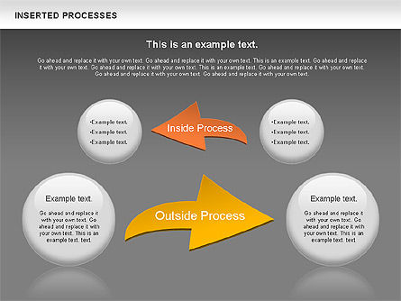 Inserted Processes Diagram, Slide 14, 00932, Shapes — PoweredTemplate.com