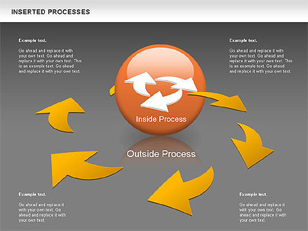 Diagrama de procesos insertados, Diapositiva 15, 00932, Formas — PoweredTemplate.com