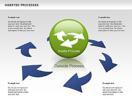 Inserted Processes Diagram, Slide 6, 00932, Shapes — PoweredTemplate.com
