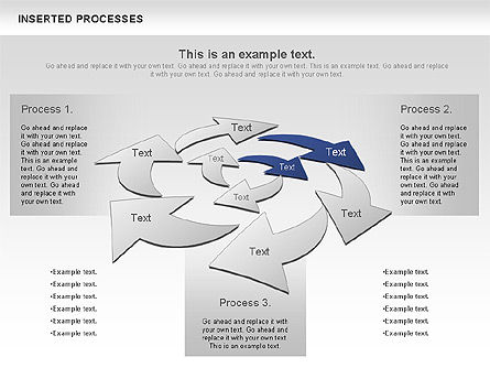 Schéma de processus inséré, Diapositive 8, 00932, Formes — PoweredTemplate.com