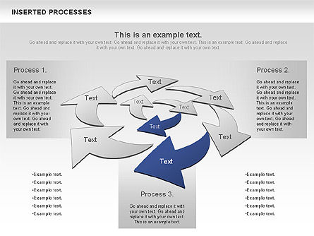 Diagrama de procesos insertados, Diapositiva 9, 00932, Formas — PoweredTemplate.com