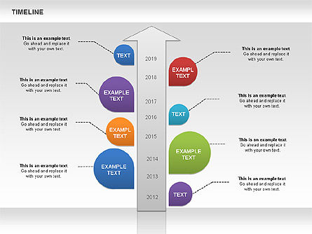 Timeline, Modelo do PowerPoint, 00933, Timelines & Calendars — PoweredTemplate.com