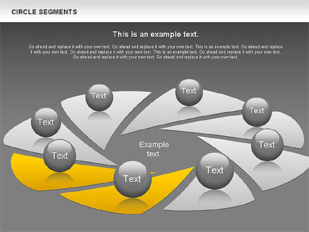 Circle Segments Shapes, Slide 11, 00937, Shapes — PoweredTemplate.com