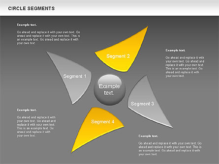 Segmenti di cerchio forme, Slide 12, 00937, Forme — PoweredTemplate.com