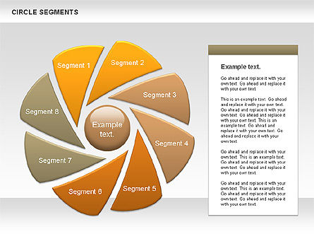 Circle Segments Shapes, Slide 5, 00937, Shapes — PoweredTemplate.com