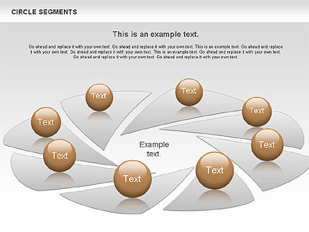 Circle Segments Shapes, Slide 6, 00937, Shapes — PoweredTemplate.com