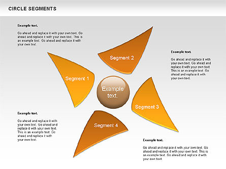 Circle Segments Shapes, Slide 7, 00937, Shapes — PoweredTemplate.com