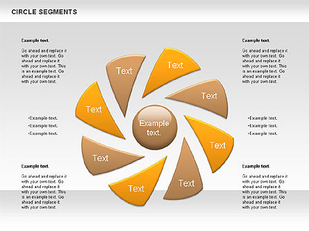 Círculo de segmentos de formas, Diapositiva 8, 00937, Formas — PoweredTemplate.com
