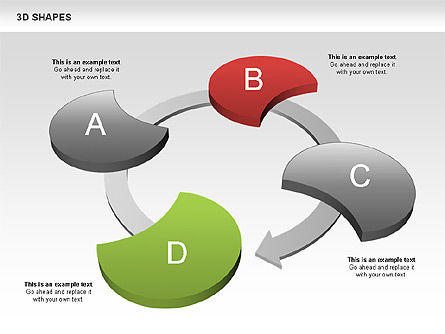 Formes 3D colorées gratuites, Diapositive 11, 00938, Formes — PoweredTemplate.com