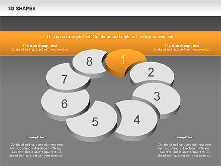 Forme 3D colorati liberi, Slide 13, 00938, Forme — PoweredTemplate.com
