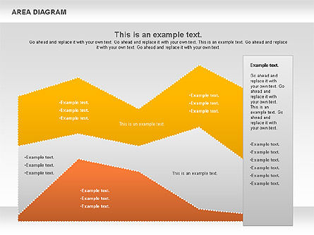 Diagrama de área, Plantilla de PowerPoint, 00939, Modelos de negocios — PoweredTemplate.com