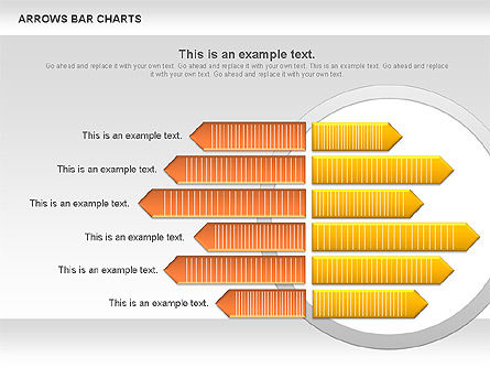 Arrows gráfico de barras, Deslizar 8, 00941, Modelos de Negócio — PoweredTemplate.com
