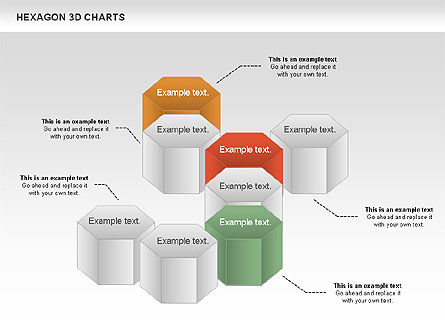 Zeshoek 3d grafiek, Dia 10, 00942, Businessmodellen — PoweredTemplate.com
