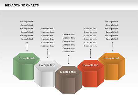 Zeshoek 3d grafiek, Dia 11, 00942, Businessmodellen — PoweredTemplate.com