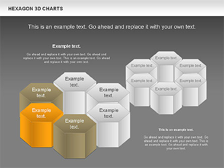 Zeshoek 3d grafiek, Dia 12, 00942, Businessmodellen — PoweredTemplate.com