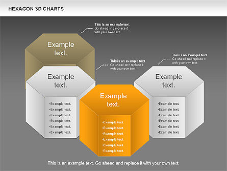 Hexagon 3D Chart, Slide 14, 00942, Business Models — PoweredTemplate.com