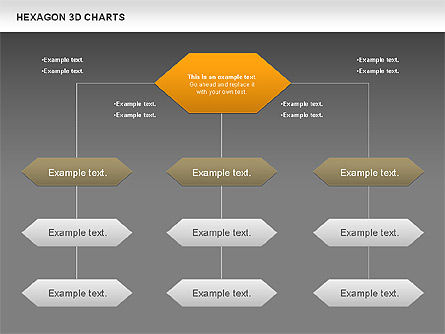 Zeshoek 3d grafiek, Dia 15, 00942, Businessmodellen — PoweredTemplate.com